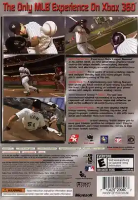 Major League Baseball 2K6 (USA) box cover back